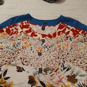 H&M Women's Blouses in Blue, Red, and Floral Patterns
